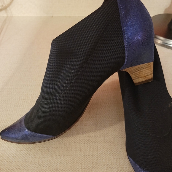 France Mode Navy Ankle Boot - Picture 2 of 5